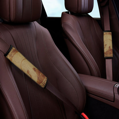 Ancient Spartan Helmet Print Car Seat Belt Covers