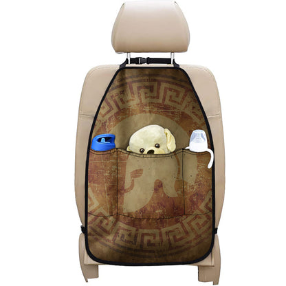 Ancient Spartan Helmet Print Car Seat Organizers
