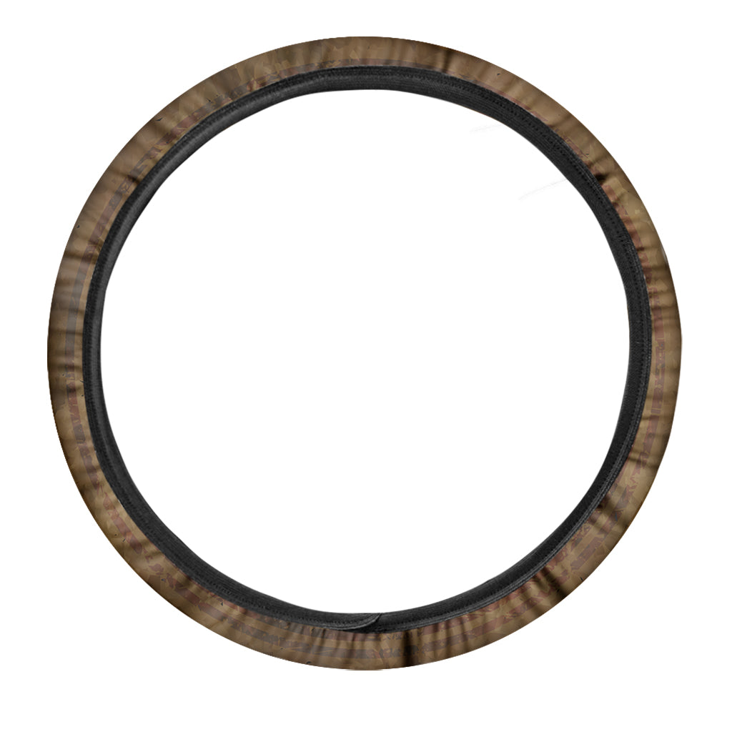 Ancient Spartan Helmet Print Car Steering Wheel Cover