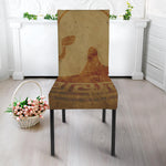 Ancient Spartan Helmet Print Dining Chair Slipcover