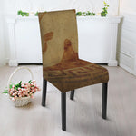 Ancient Spartan Helmet Print Dining Chair Slipcover
