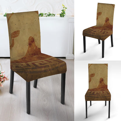 Ancient Spartan Helmet Print Dining Chair Slipcover