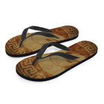 Ancient Spartan Helmet Print Flip Flops