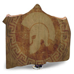 Ancient Spartan Helmet Print Hooded Blanket