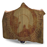 Ancient Spartan Helmet Print Hooded Blanket