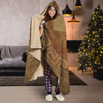 Ancient Spartan Helmet Print Hooded Blanket