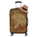 Ancient Spartan Helmet Print Luggage Cover