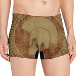 Ancient Spartan Helmet Print Men's Boxer Briefs