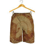 Ancient Spartan Helmet Print Men's Shorts