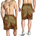 Ancient Spartan Helmet Print Men's Shorts