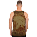 Ancient Spartan Helmet Print Men's Tank Top