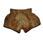 Ancient Spartan Helmet Print Muay Thai Boxing Shorts