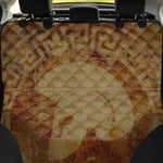 Ancient Spartan Helmet Print Pet Car Back Seat Cover
