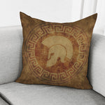 Ancient Spartan Helmet Print Pillow Cover