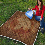 Ancient Spartan Helmet Print Quilt