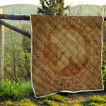 Ancient Spartan Helmet Print Quilt