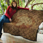 Ancient Spartan Helmet Print Quilt