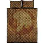 Ancient Spartan Helmet Print Quilt Bed Set