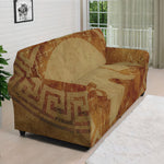 Ancient Spartan Helmet Print Sofa Cover