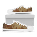 Ancient Spartan Helmet Print White Low Top Sneakers