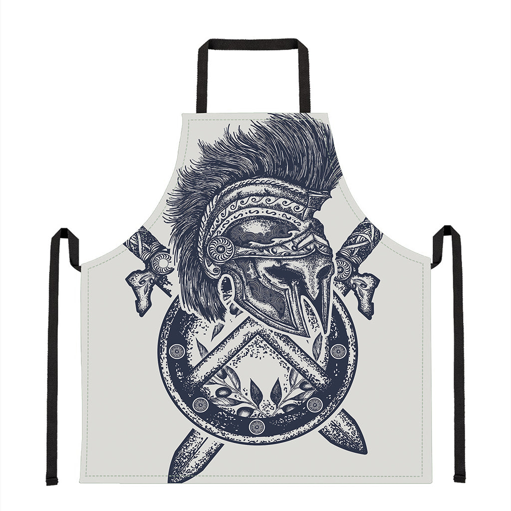 Ancient Spartan Print Apron