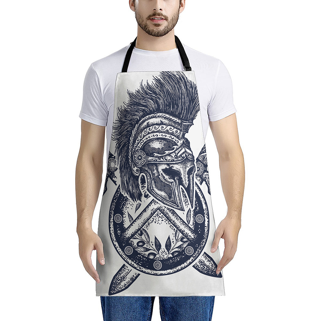 Ancient Spartan Print Apron