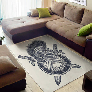 Ancient Spartan Print Area Rug