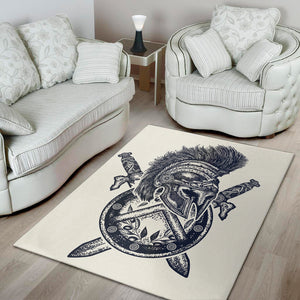 Ancient Spartan Print Area Rug