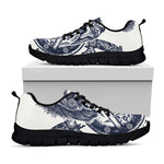 Ancient Spartan Print Black Sneakers