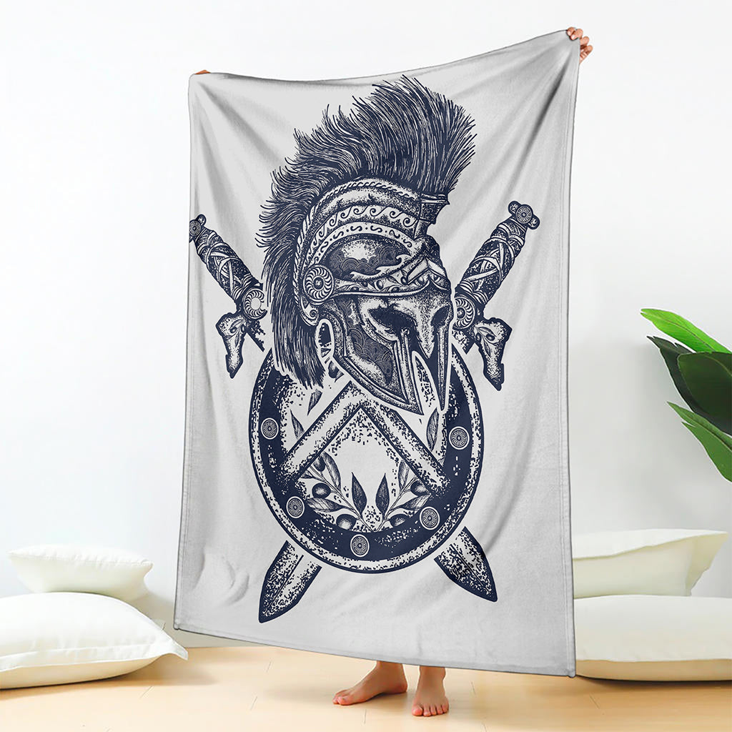 Ancient Spartan Print Blanket