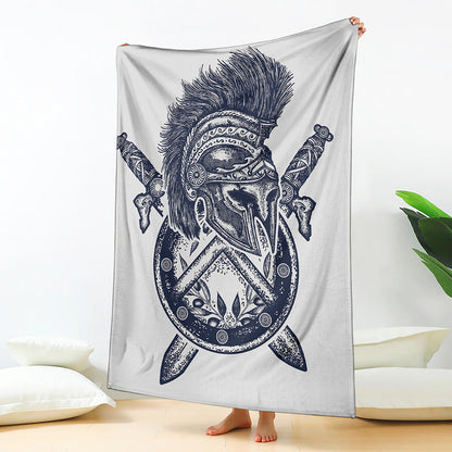 Ancient Spartan Print Blanket