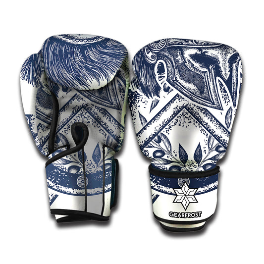 Ancient Spartan Print Boxing Gloves