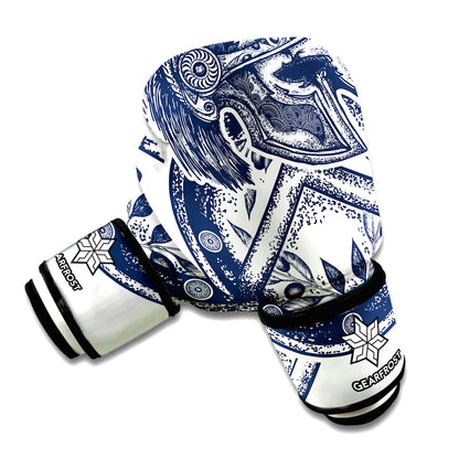 Ancient Spartan Print Boxing Gloves