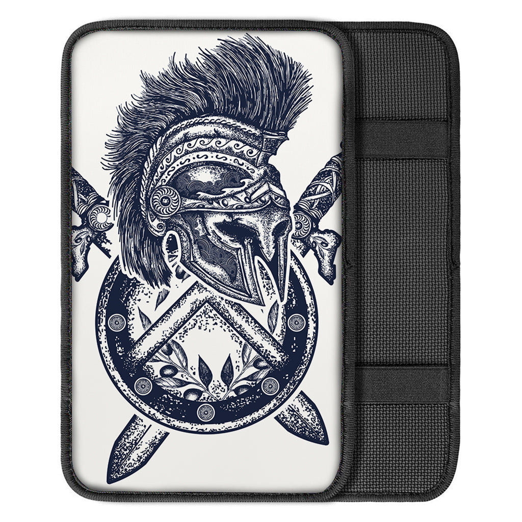 Ancient Spartan Print Car Center Console Cover