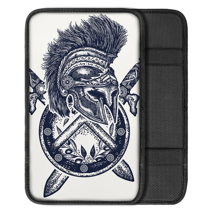 Ancient Spartan Print Car Center Console Cover