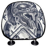 Ancient Spartan Print Car Headrest Covers