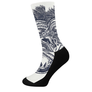 Ancient Spartan Print Crew Socks