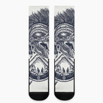 Ancient Spartan Print Crew Socks