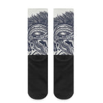 Ancient Spartan Print Crew Socks