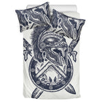 Ancient Spartan Print Duvet Cover Bedding Set