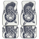 Ancient Spartan Print Front and Back Car Floor Mats