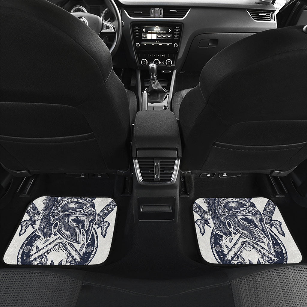 Ancient Spartan Print Front and Back Car Floor Mats