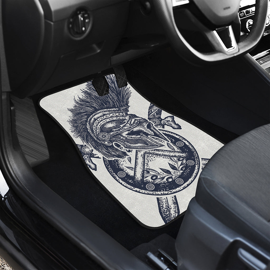 Ancient Spartan Print Front and Back Car Floor Mats