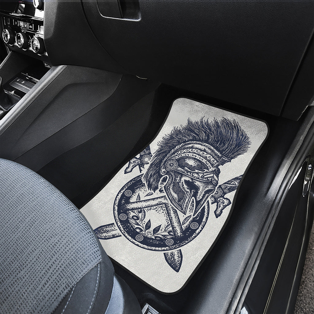 Ancient Spartan Print Front and Back Car Floor Mats
