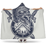 Ancient Spartan Print Hooded Blanket