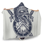 Ancient Spartan Print Hooded Blanket