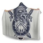 Ancient Spartan Print Hooded Blanket