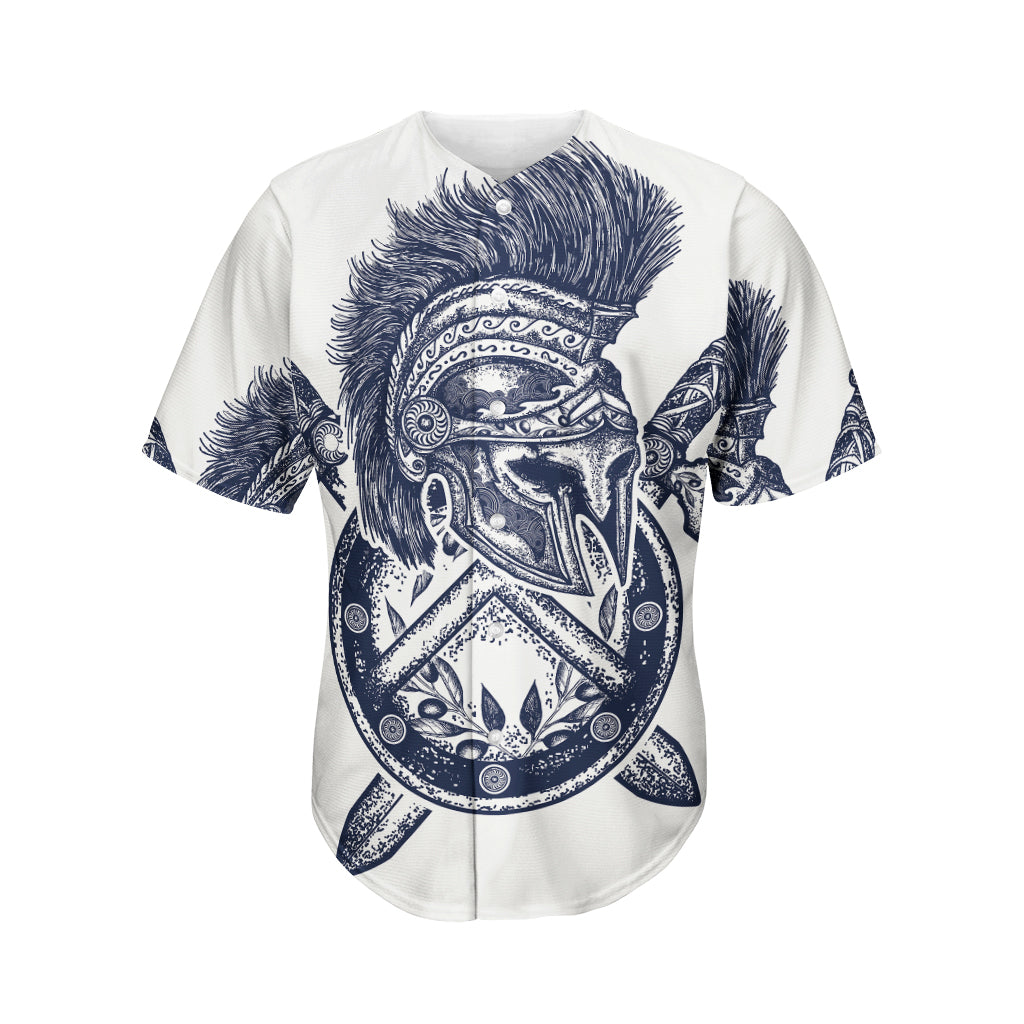 Ancient Spartan Print Men's Baseball Jersey