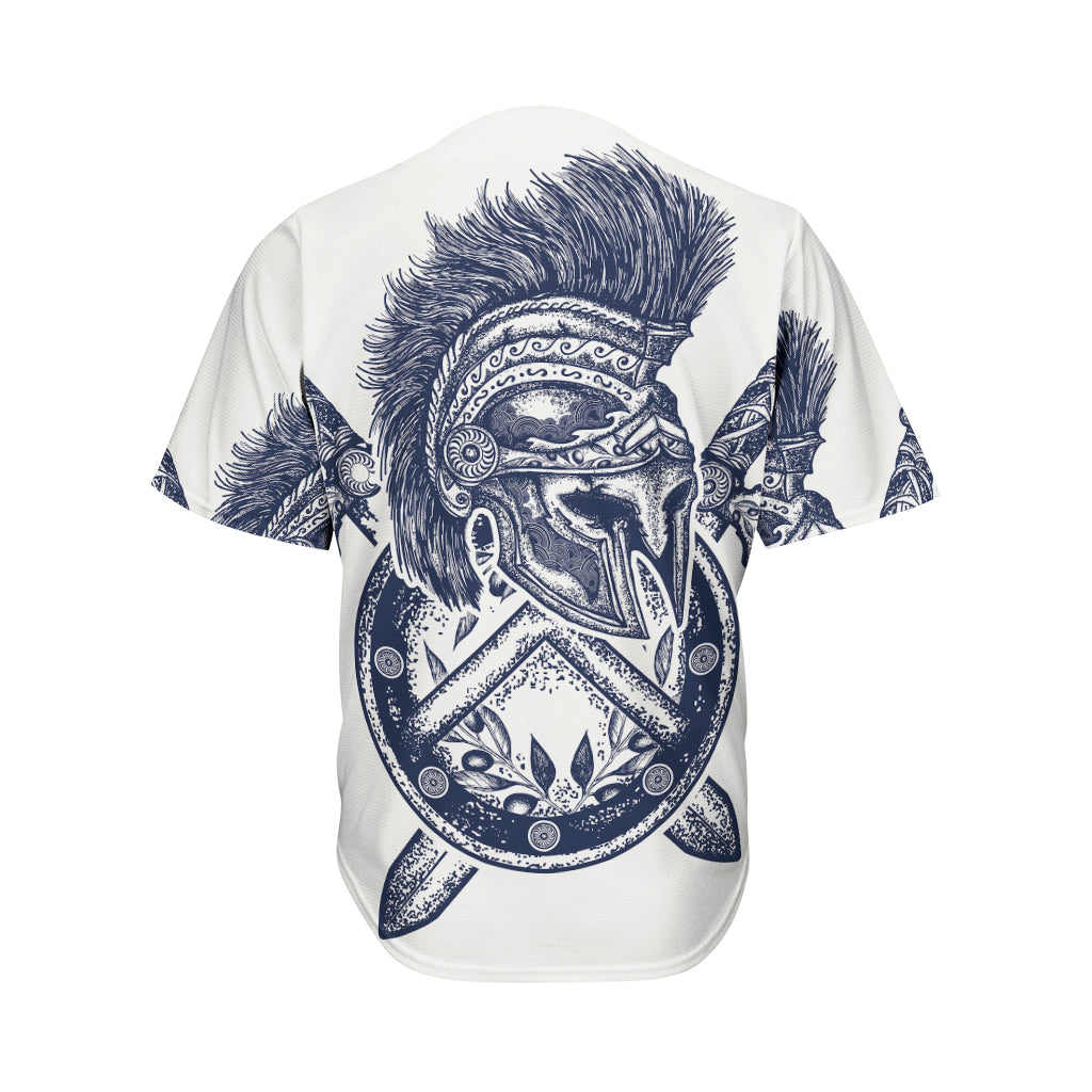 Ancient Spartan Print Men's Baseball Jersey