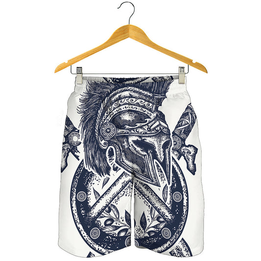Ancient Spartan Print Men's Shorts